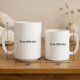Mug size comparison chart – 11oz vs 15oz dimensions | CreadGift