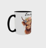 CUSTOM Cute Highland Cow Mug • Highland Cow Gifts • Personalised Name Mug • Gift for Her, Sister or Daughter • Birthday Gift • Tea Coffee Mug