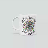 I'm Fine. This is Fine. Sarcastic Tangled Lights Mug